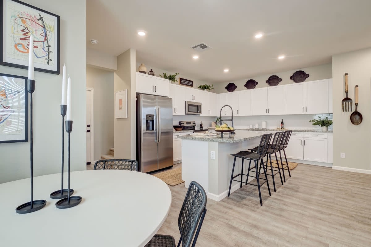 Dining table near the kitchen at BB Living at Trails Edge in Centennial, Colorado