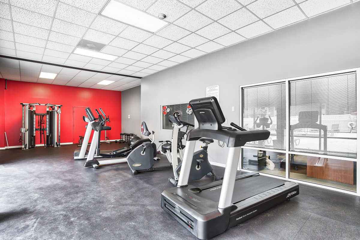Fitness center at The Pointe in Athens, Georgia