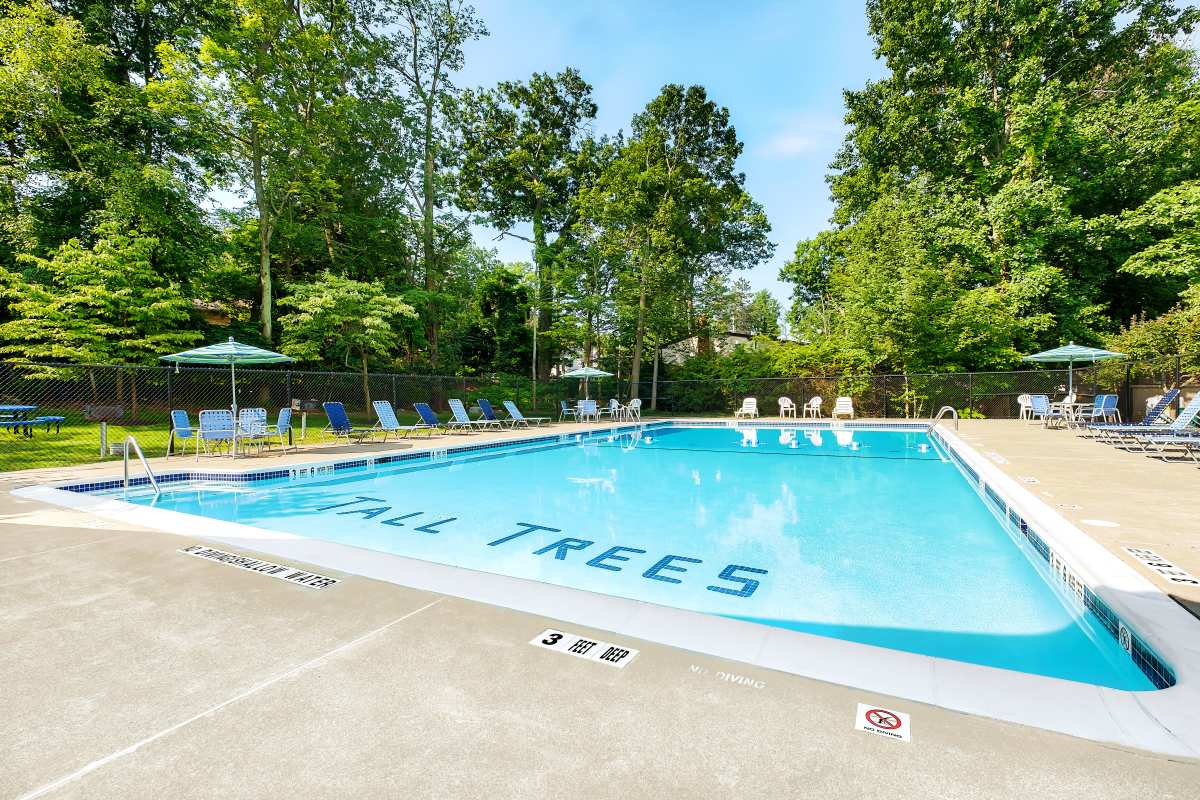 Refreshing swimming pool at Tall Trees in Scranton, Pennsylvania