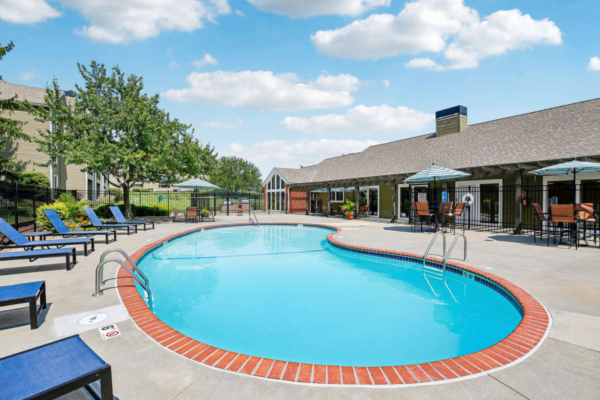Community swimming pool at Aspen Lodge in Overland Park, Kansas