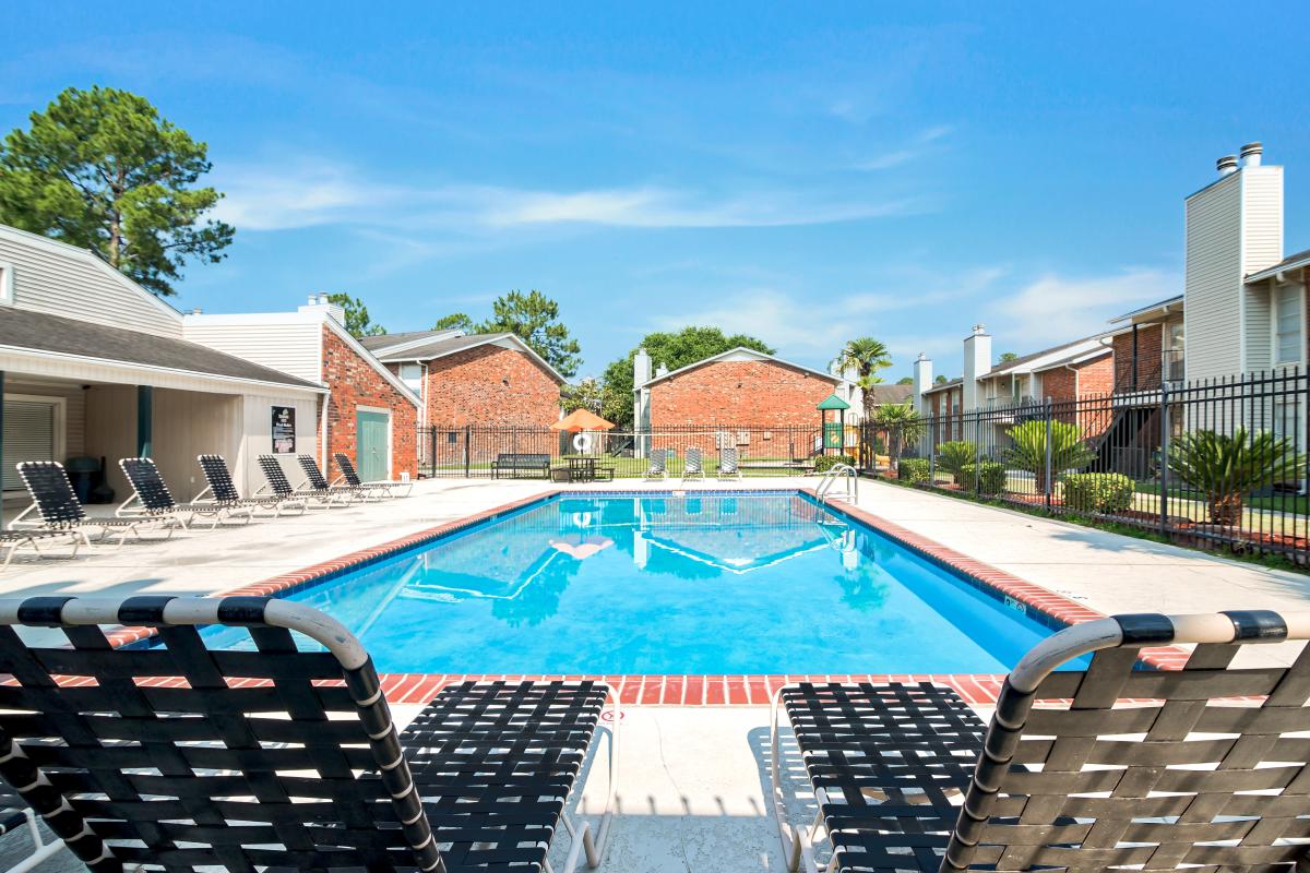 Community swimming pool at Sherwood Acres in Baton Rouge, Louisiana