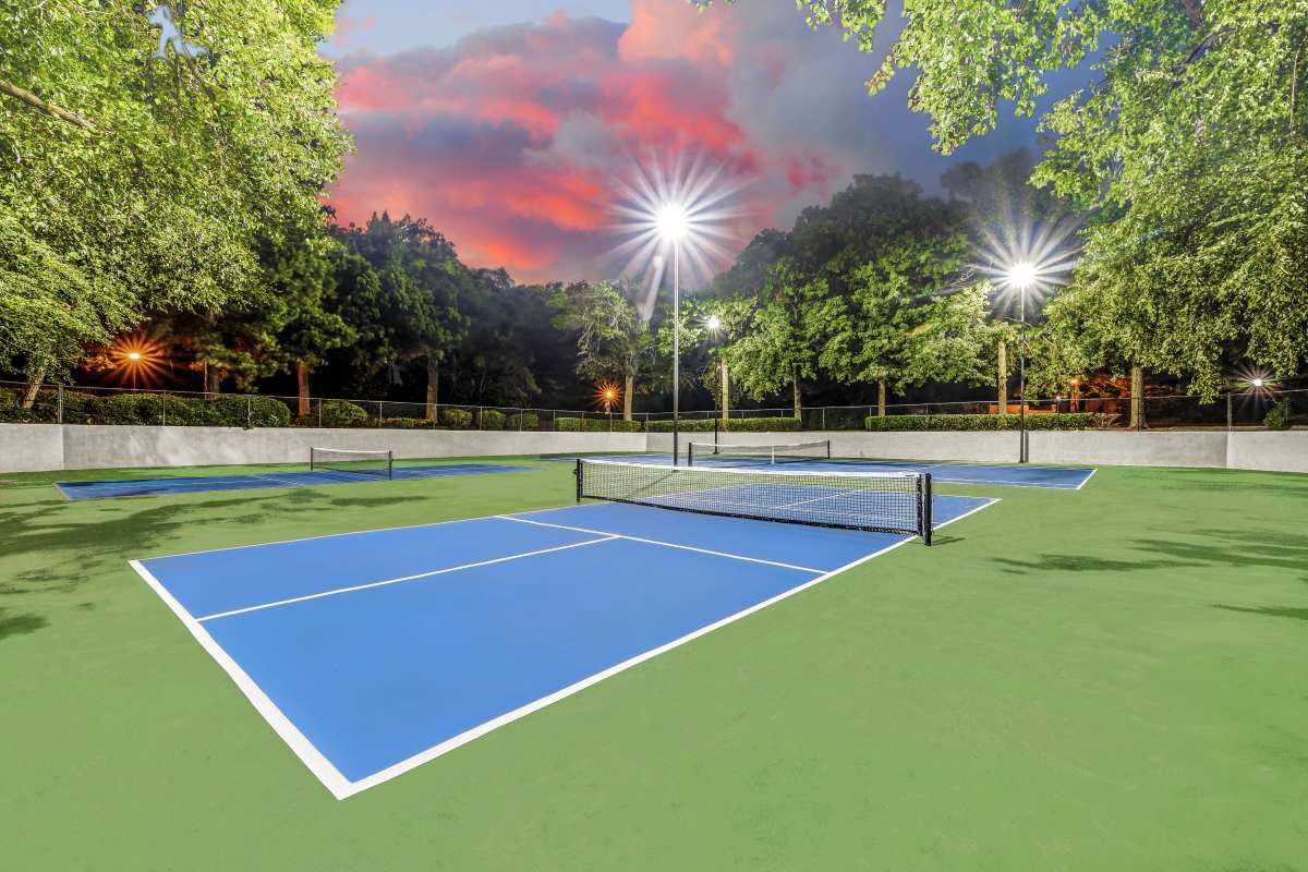 Tennis court at Trinity Lakes in Cordova, Tennessee