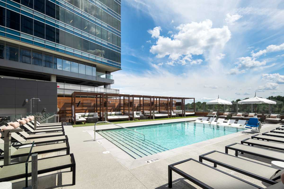Resort-style pool at The Eastern in Raleigh, North Carolina