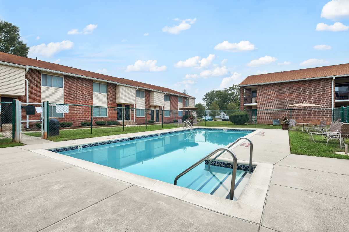 Refreshing community swimming pool at The Pines in Harrisburg, Pennsylvania