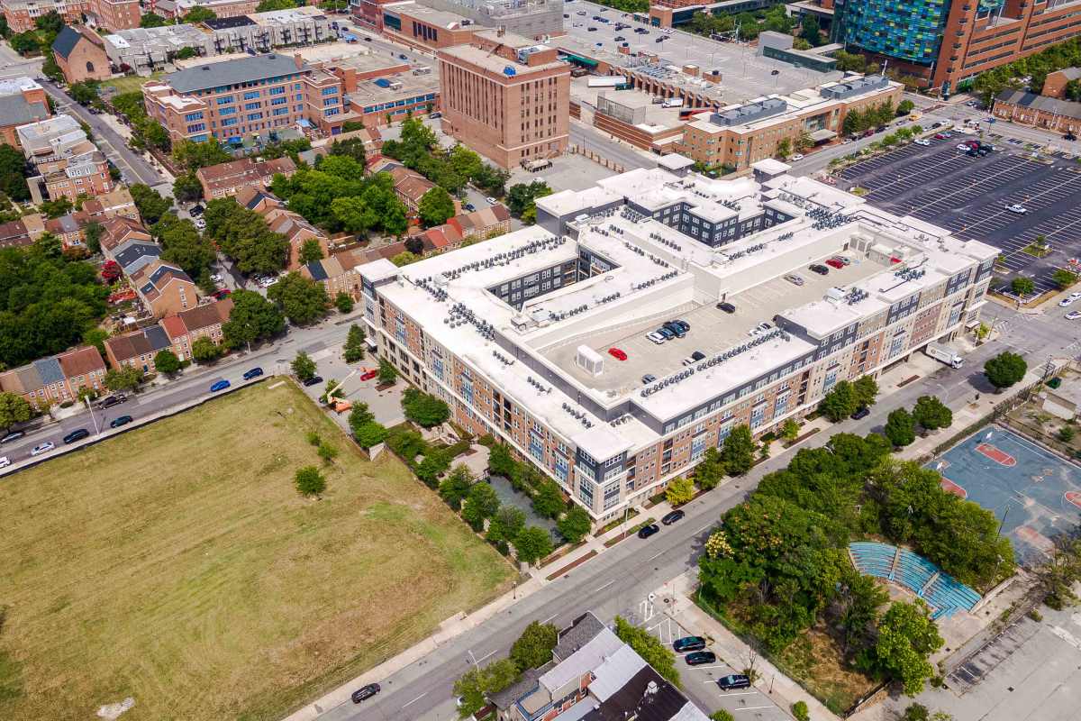 Aerial view at The Tala at Washington Hill in Baltimore, Maryland