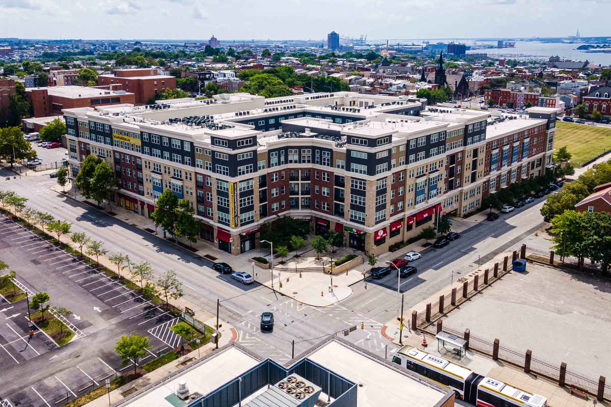 Aerial isometric view at The Tala at Washington Hill in Baltimore, Maryland