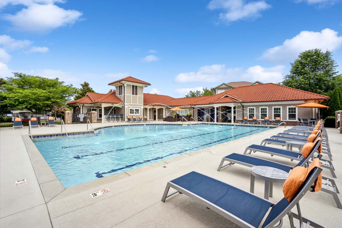 Refreshing swimming pool at Renaissance at Peacher's Mill in Clarksville, Tennessee