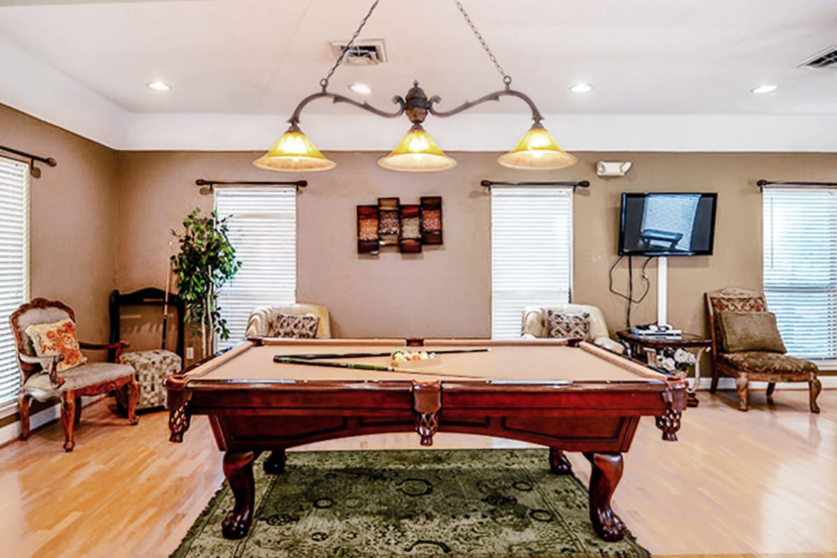 Billiard room at Legacy on Lynnfield in Memphis, Tennessee