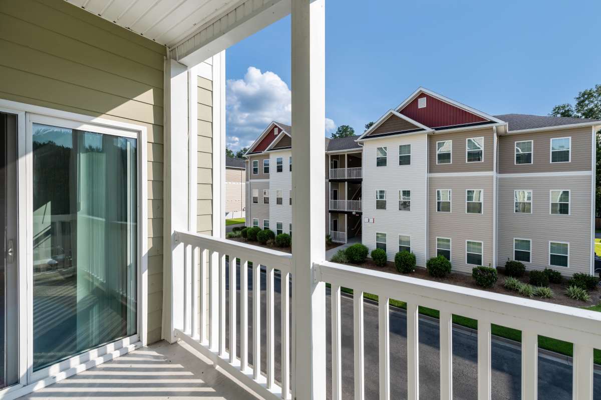 Resident patio/balcony at Latitude at Richmond Hill in Richmond Hill, Georgia