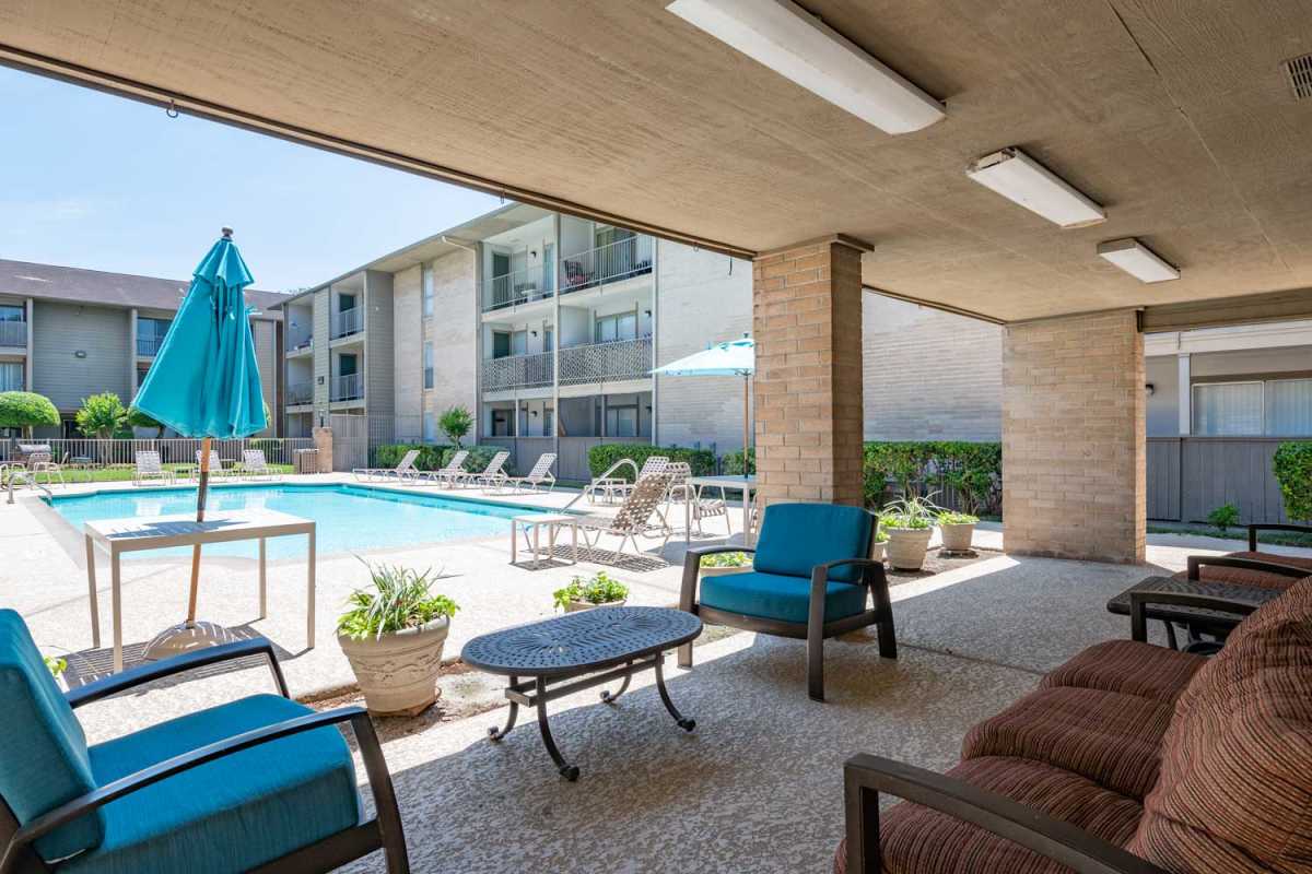 Deck area at Sharpstown Park in Houston, Texas