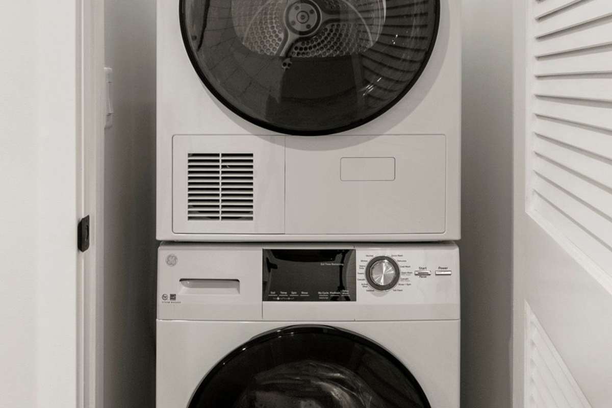 Laundry Room with top of the line appliances at Los Feliz Village in Los Angeles, California