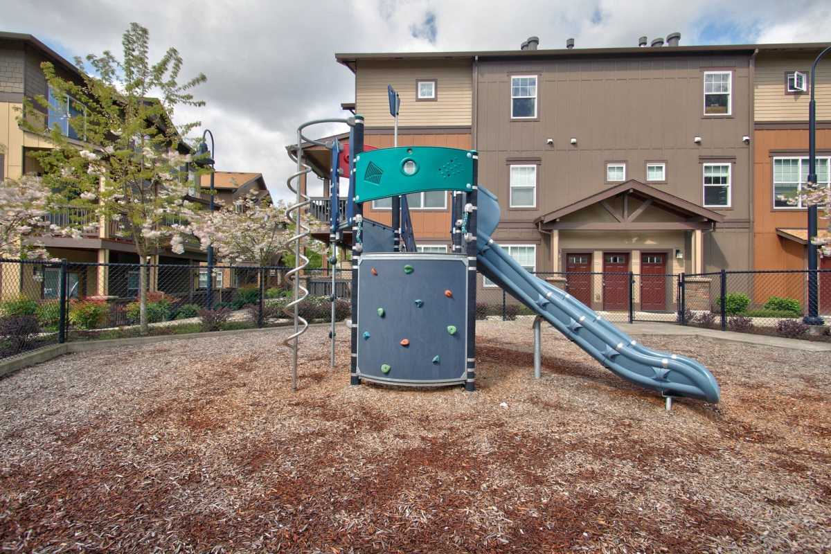 Community playground at Sunset Crossing in Beaverton, Oregon,