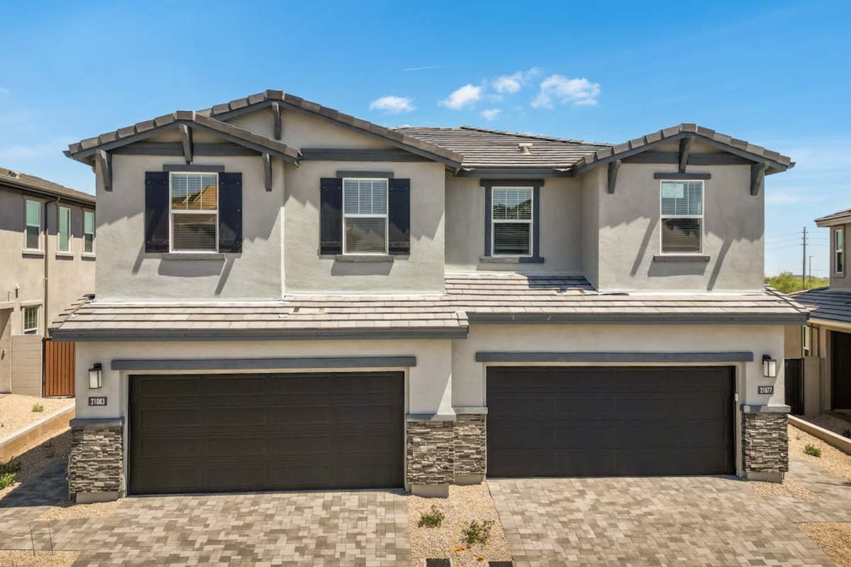 Exterior dual garages at BB Living Desert Ridge in Phoenix, Arizona