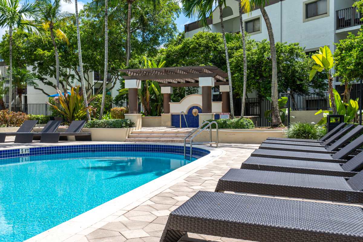 Sparkling pool at Emerald Palms in Miami, Florida