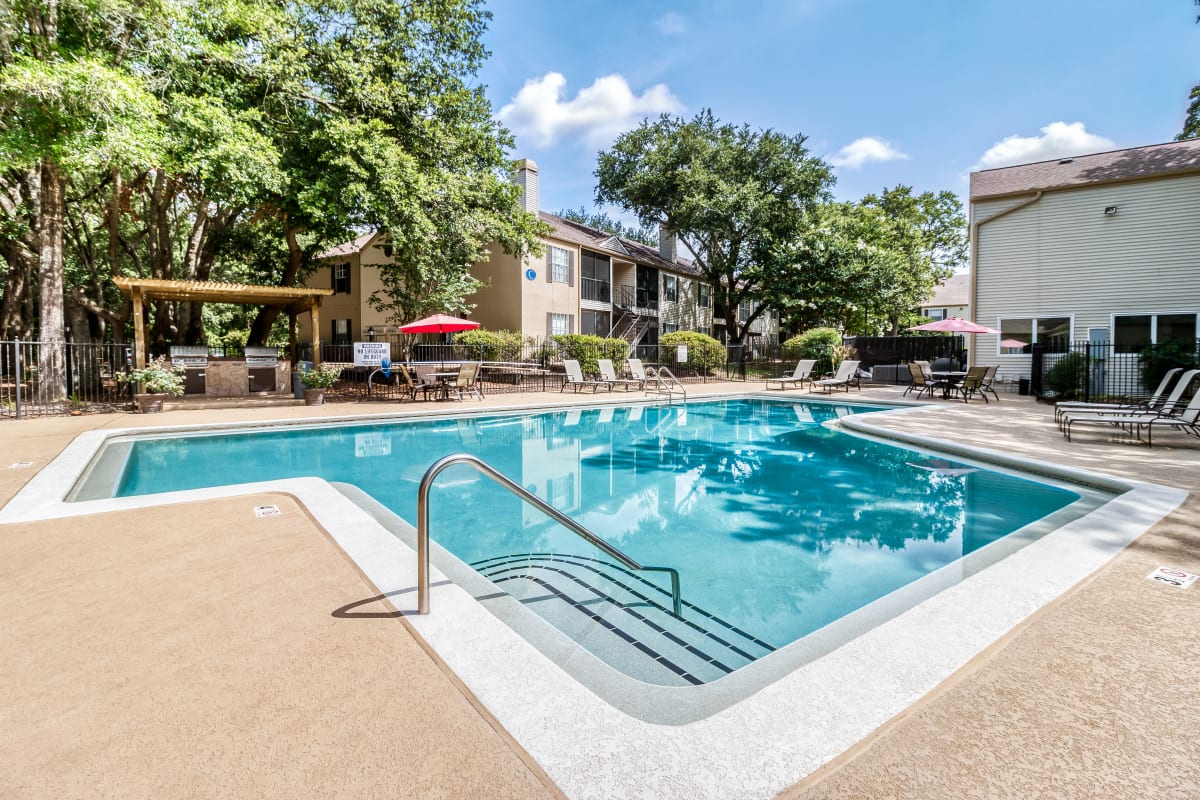 Community swimming pool at Arbor Club in Pensacola, Florida