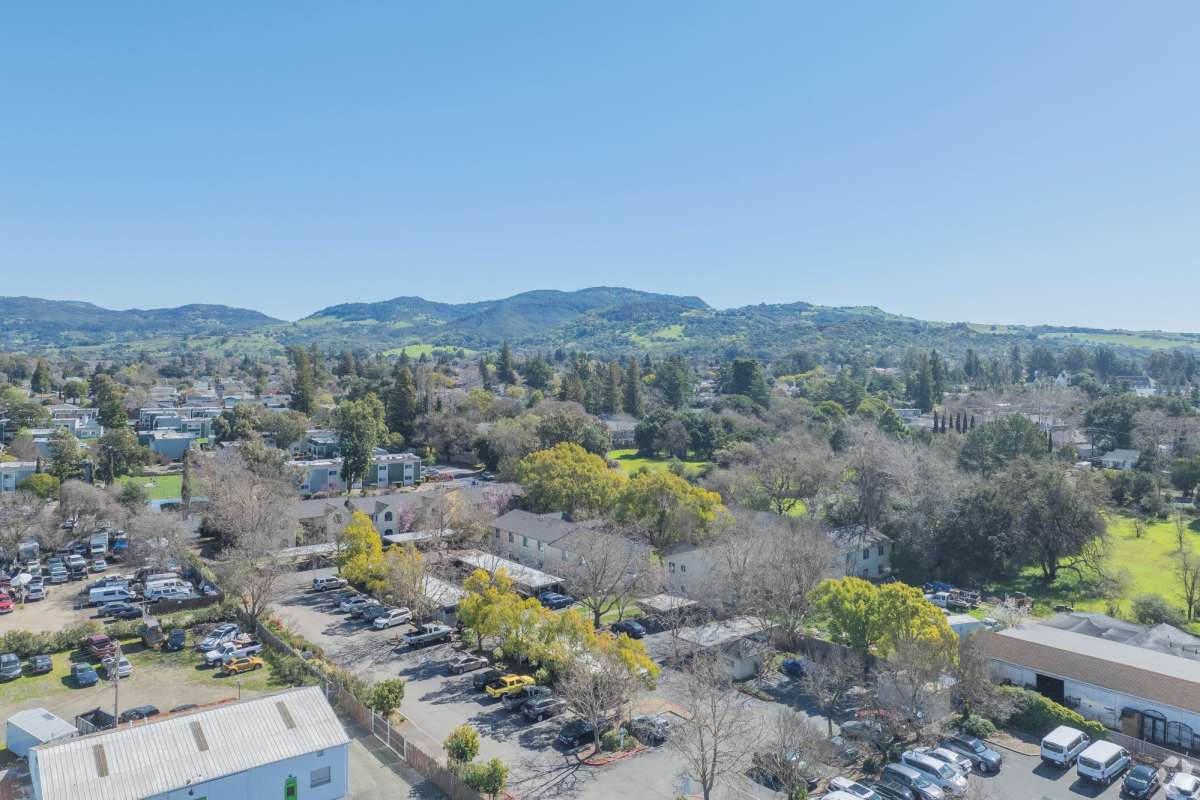 Aerial view of Cadillac Flats in Napa, California