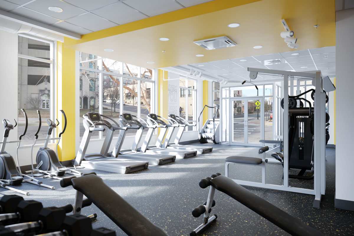 Fitness studio at Brookside Downtown in Columbia, Missouri, 
