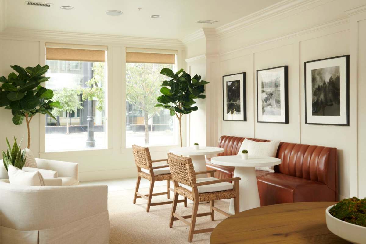 Clubhouse with planter at Sugar Flats in Salt Lake City, Utah
