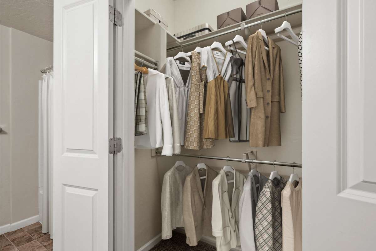 Walk-in closet at Sugar Flats in Salt Lake City, Utah