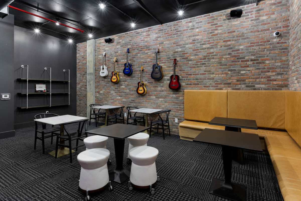 Music room at Atlas on 17th in Bloomington Indiana