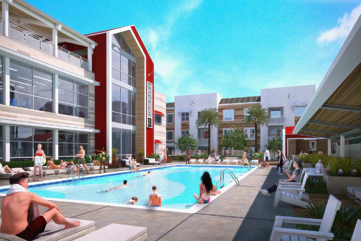 Luxury pool at Norco Valley Square in Norco,California