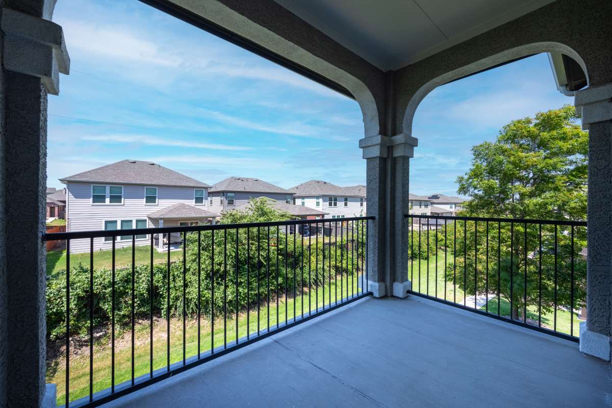 Private balcony with community view at Century Travesia in Austin, Texas