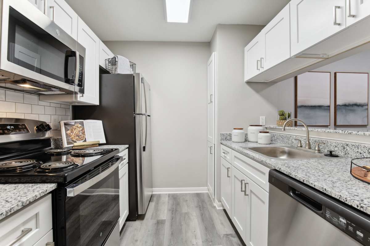 Model kitchen at Atlas at Goodlett Farms in Cordova, Tennessee