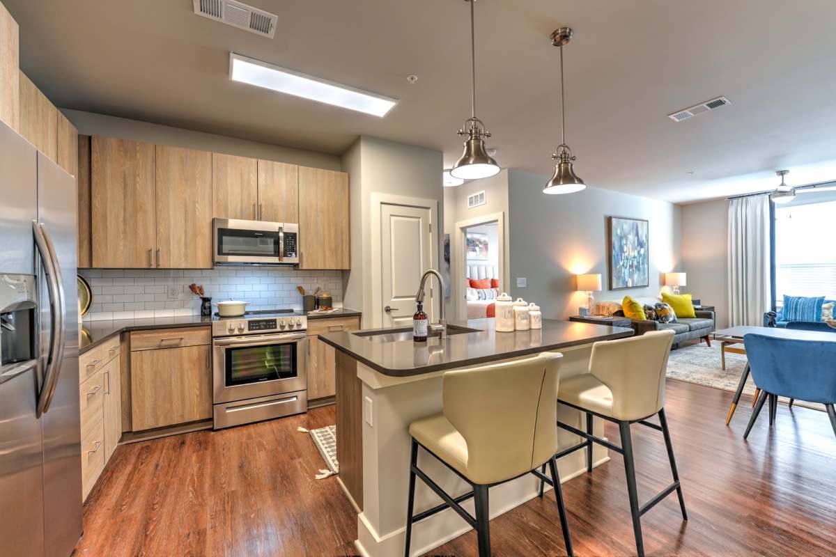 Apartment kitchen at The Lofts At Wildlight in Yulee, Florida