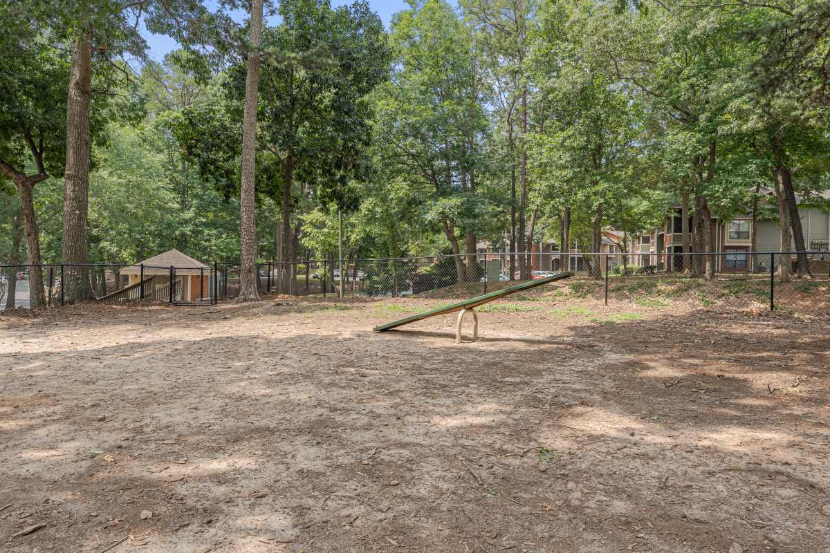 Dog park at The Retreat at Lake Johnson Apartments, Raleigh, North Carolina