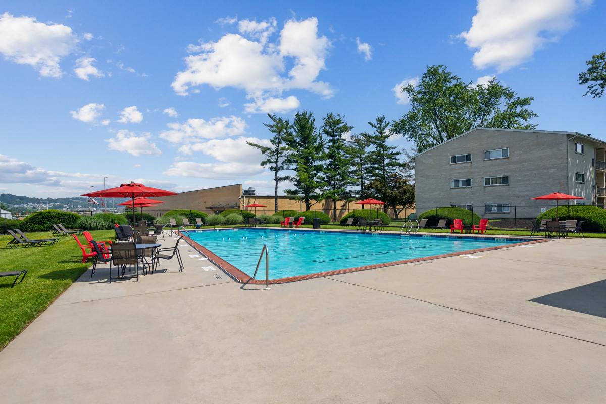 Refreshing swimming pool at Suburban Park in York, Pennsylvania
