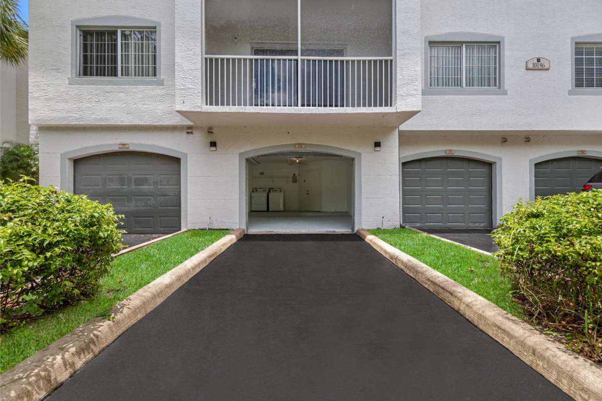 Community closet car parking at The Allara Apartments, Boynton Beach, Florida