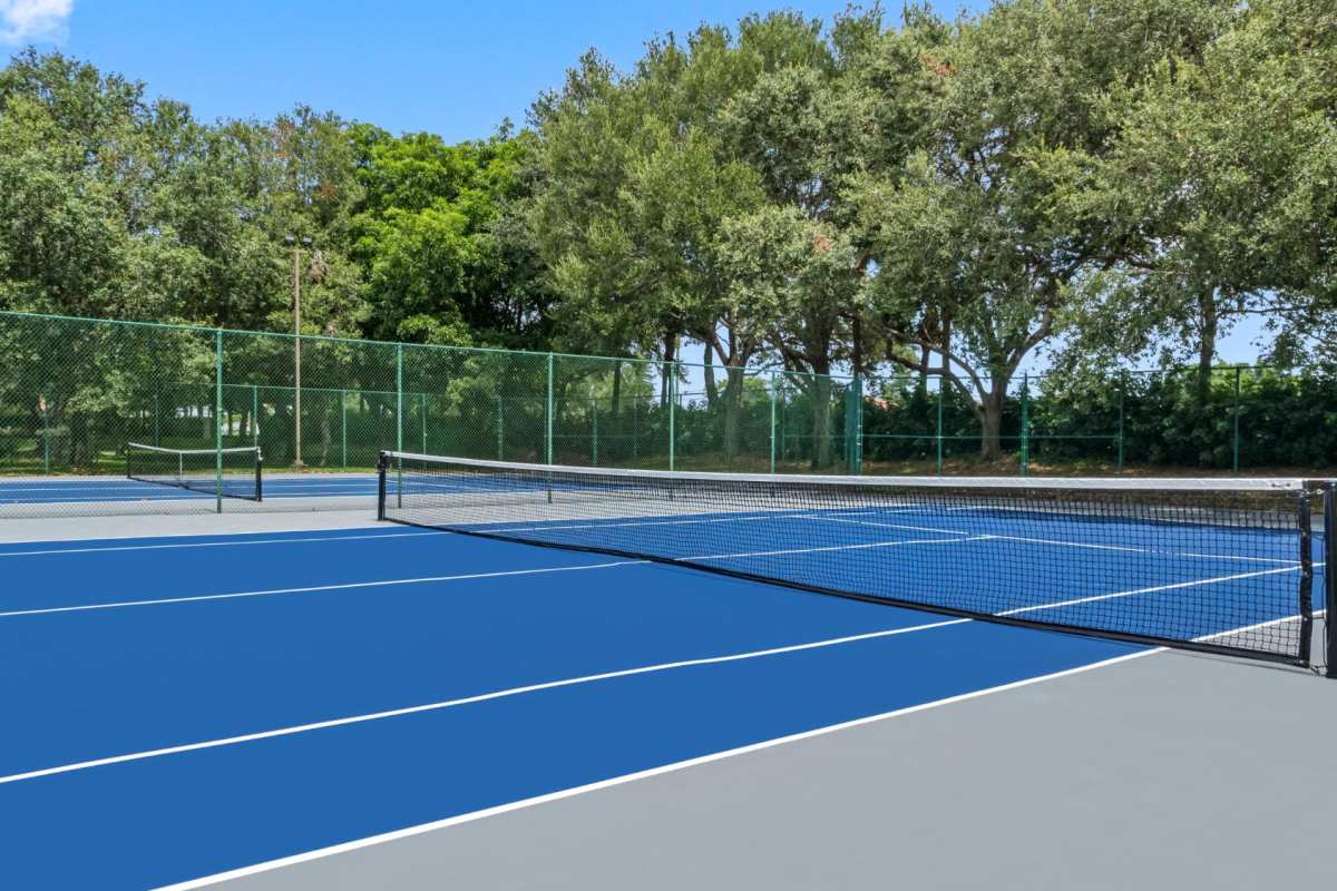 Tennis court at The Allara Apartments, Boynton Beach, Florida
