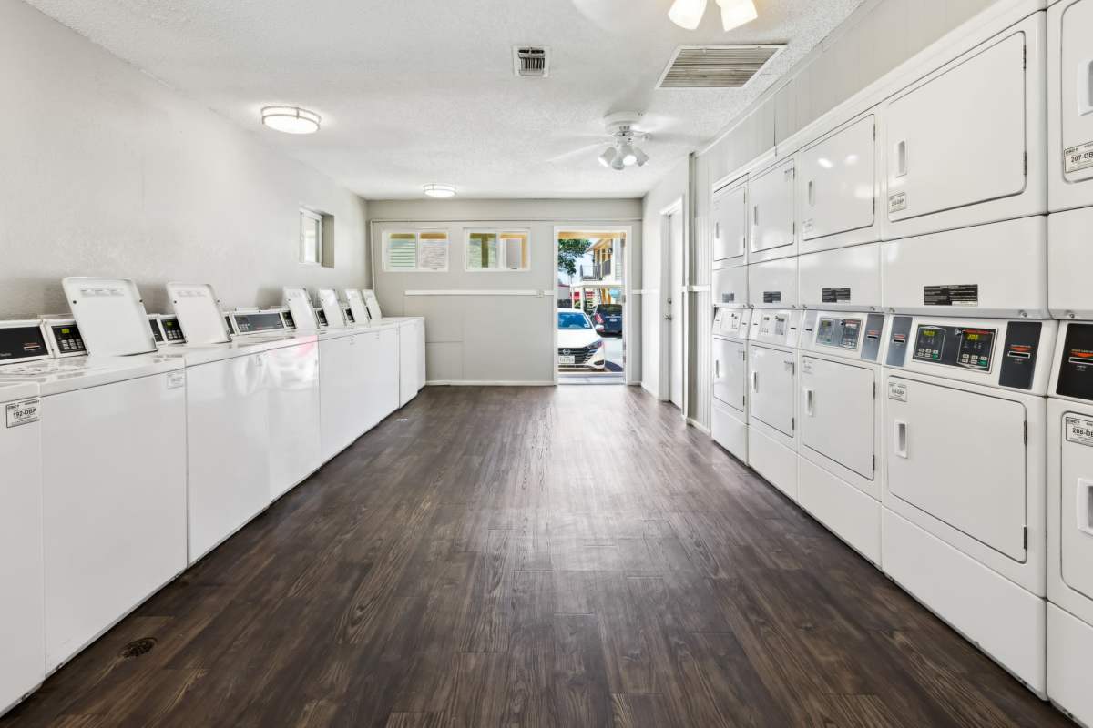 On-site laundry facility at Creekside in San Angelo, Texas