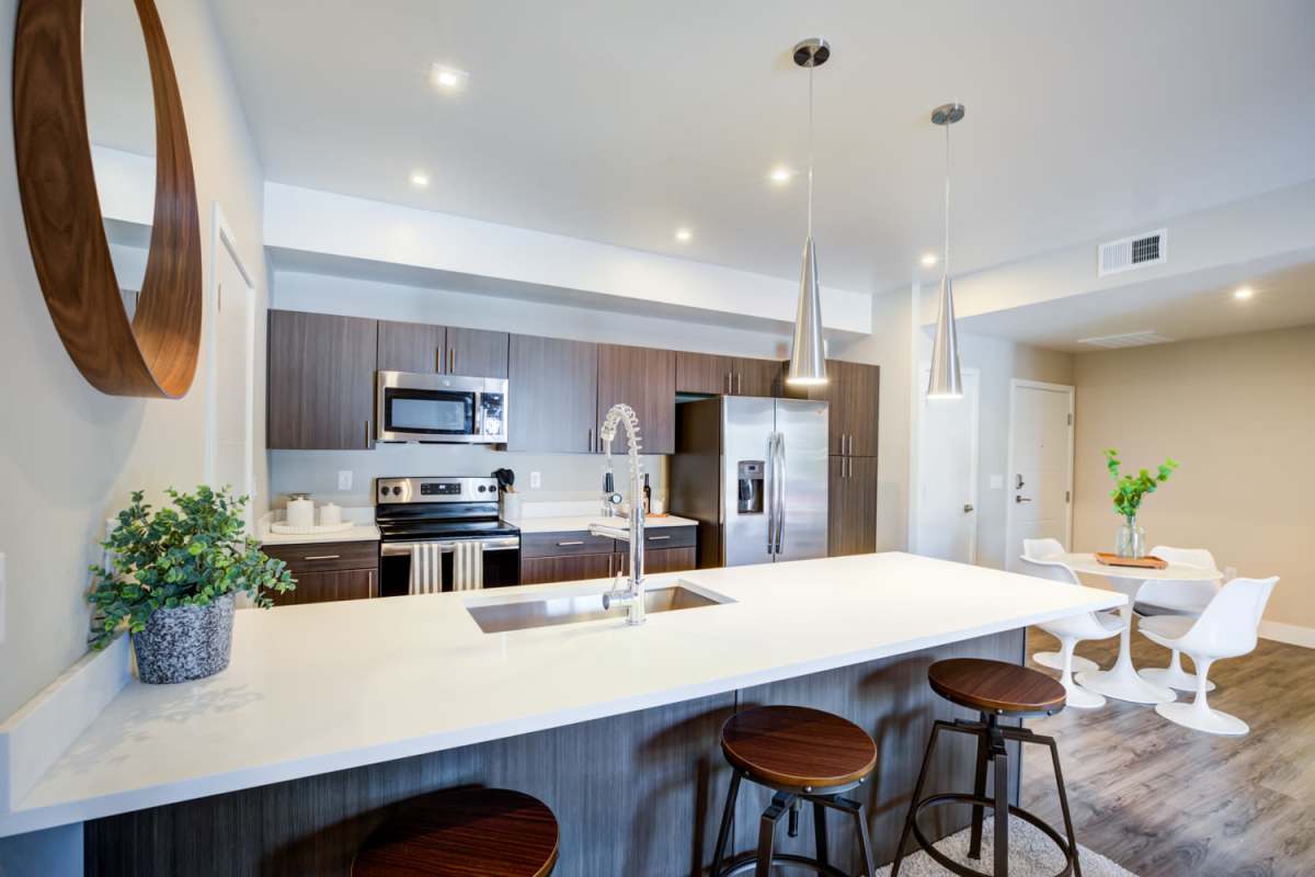 Kitchen at The Wyatt Apartments in Fort Collins, Colorado