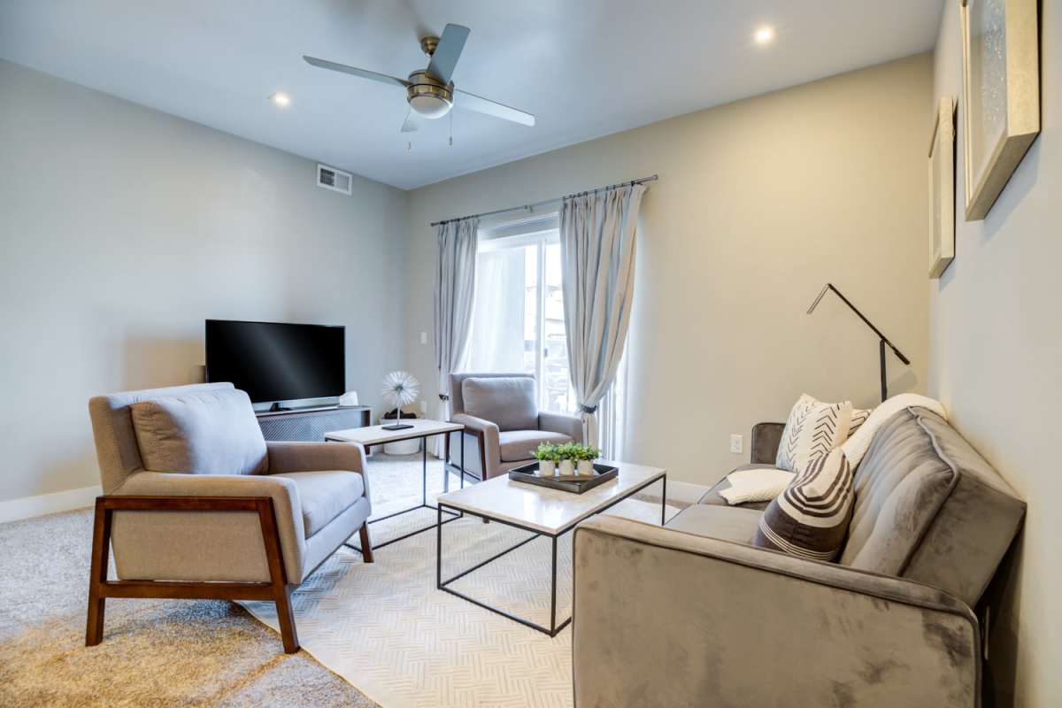 Living Room at The Wyatt Apartments in Fort Collins, Colorado