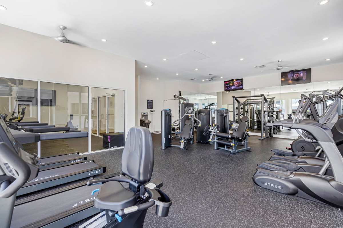 Spacious fitness center at Centro at Davie Apartments in Davie,Florida
