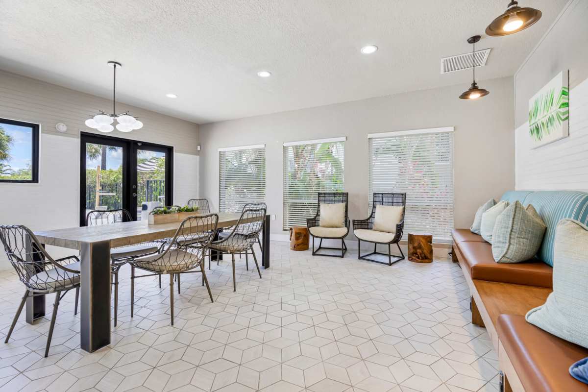 Resident lounge with premium interiors at Centro at Davie Apartments in Davie,Florida