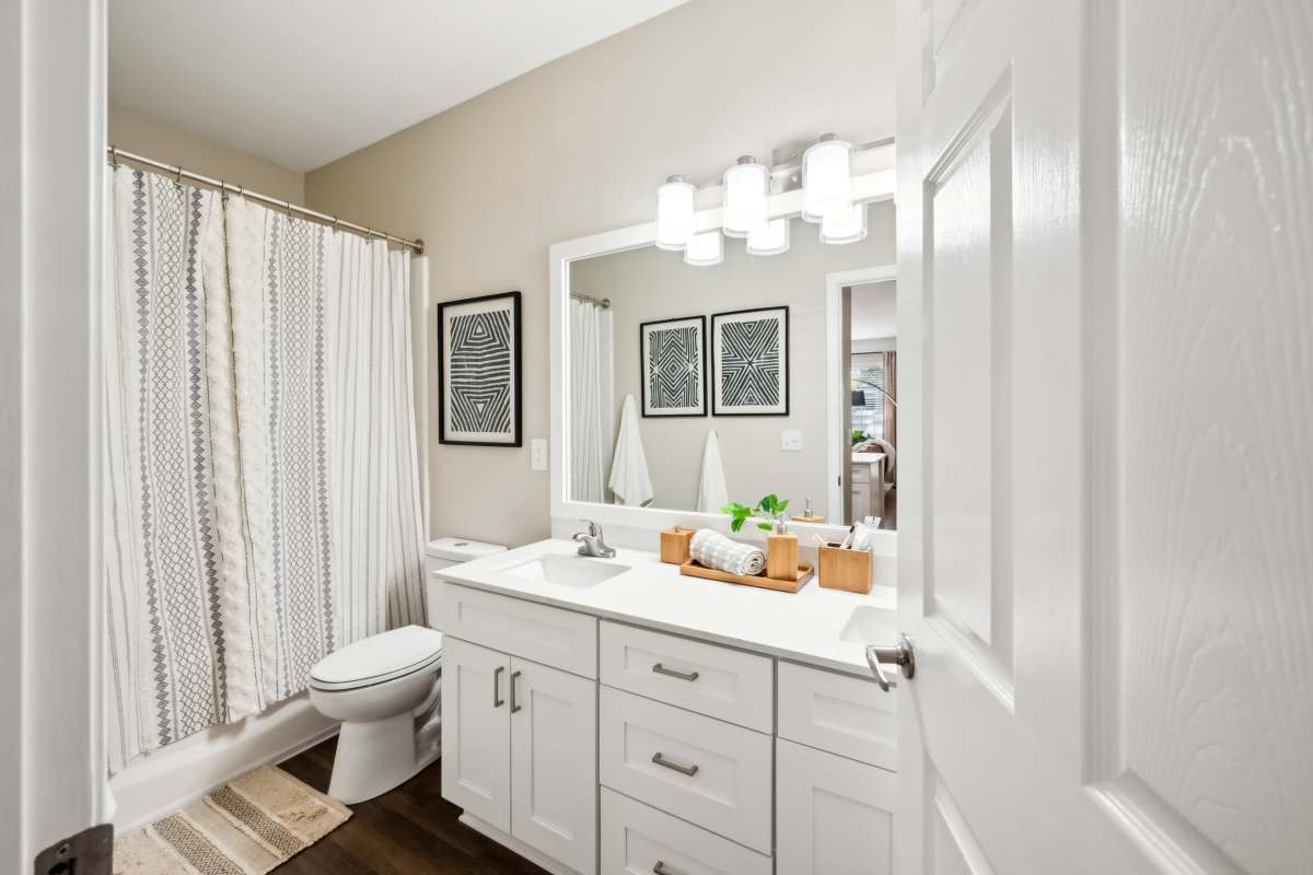 Updated bathroom at Preserve at Legacy Park in Lawrenceville, Georgia