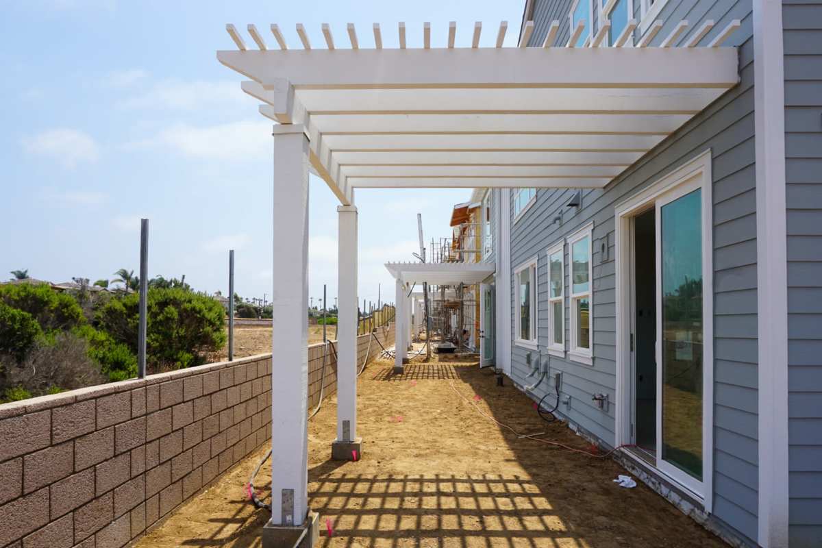 Yard with a glass door entrance at Tower24 Ponto Beach in Carlsbad, California