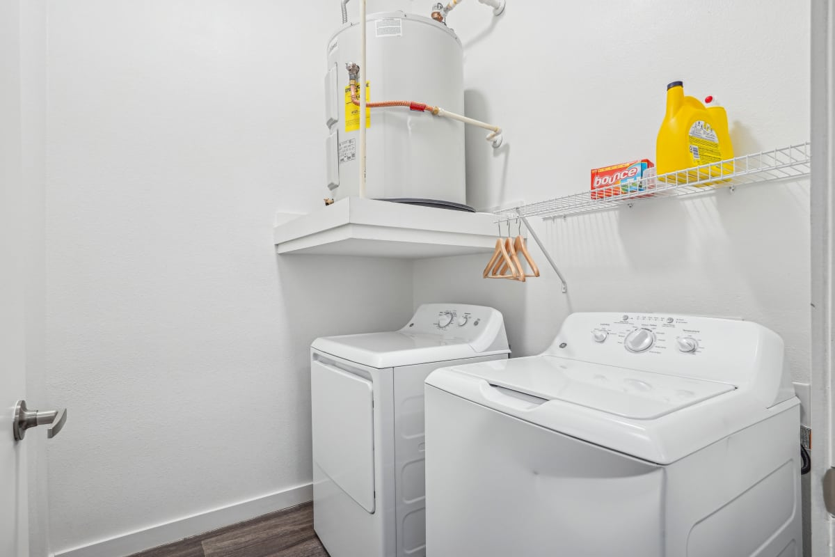 In-home washer and dryer at Century Medical District, Dallas, Texas
