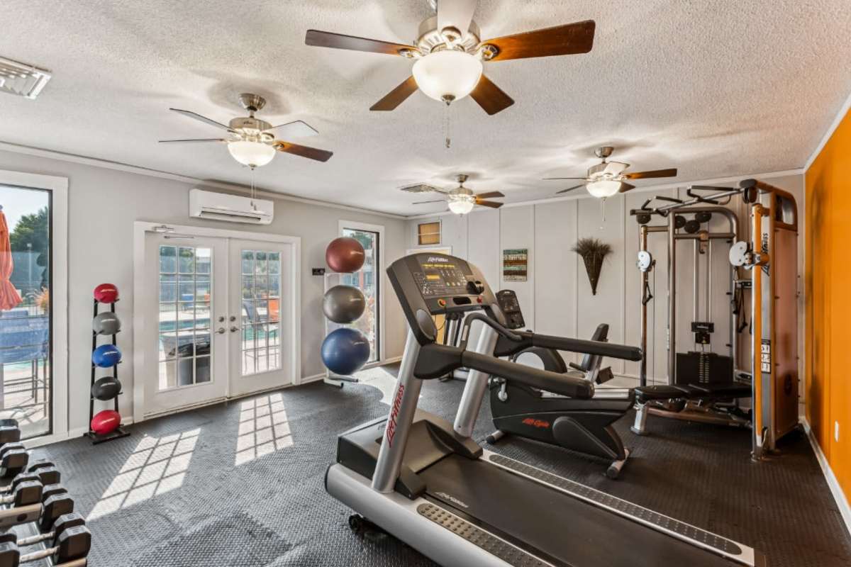 Fitness center at Ashford Place in Clarksville, Tennessee