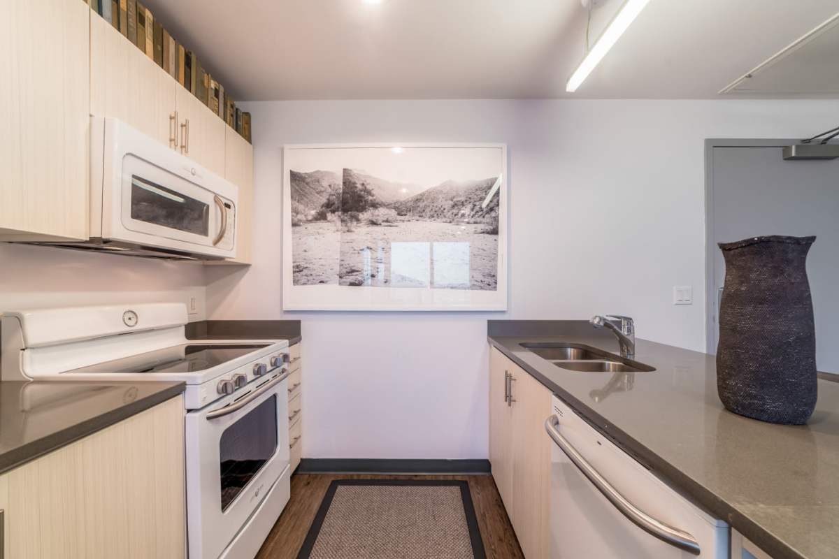 Model kitchen with ample counter space at Malibu in Tucson, Arizona