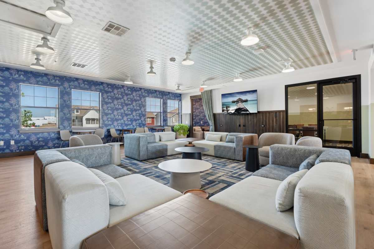 Community lounge area at Cottage Row Stillwater in Stillwater, Oklahoma