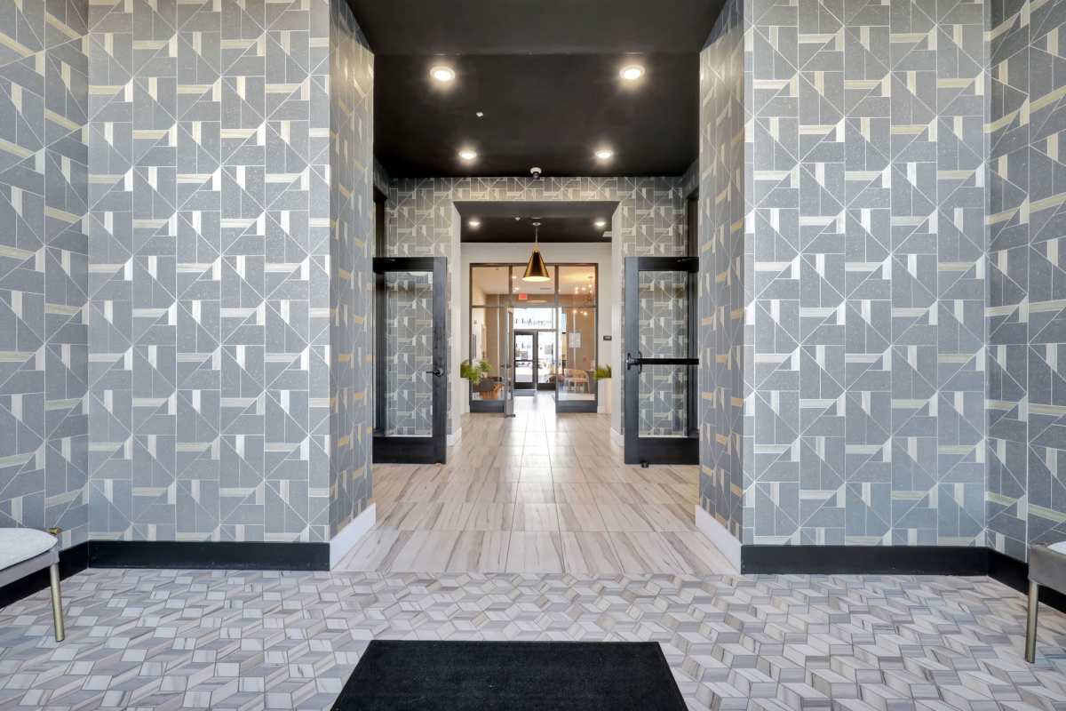 Lobby at Gateway Lofts in Lansing, Michigan