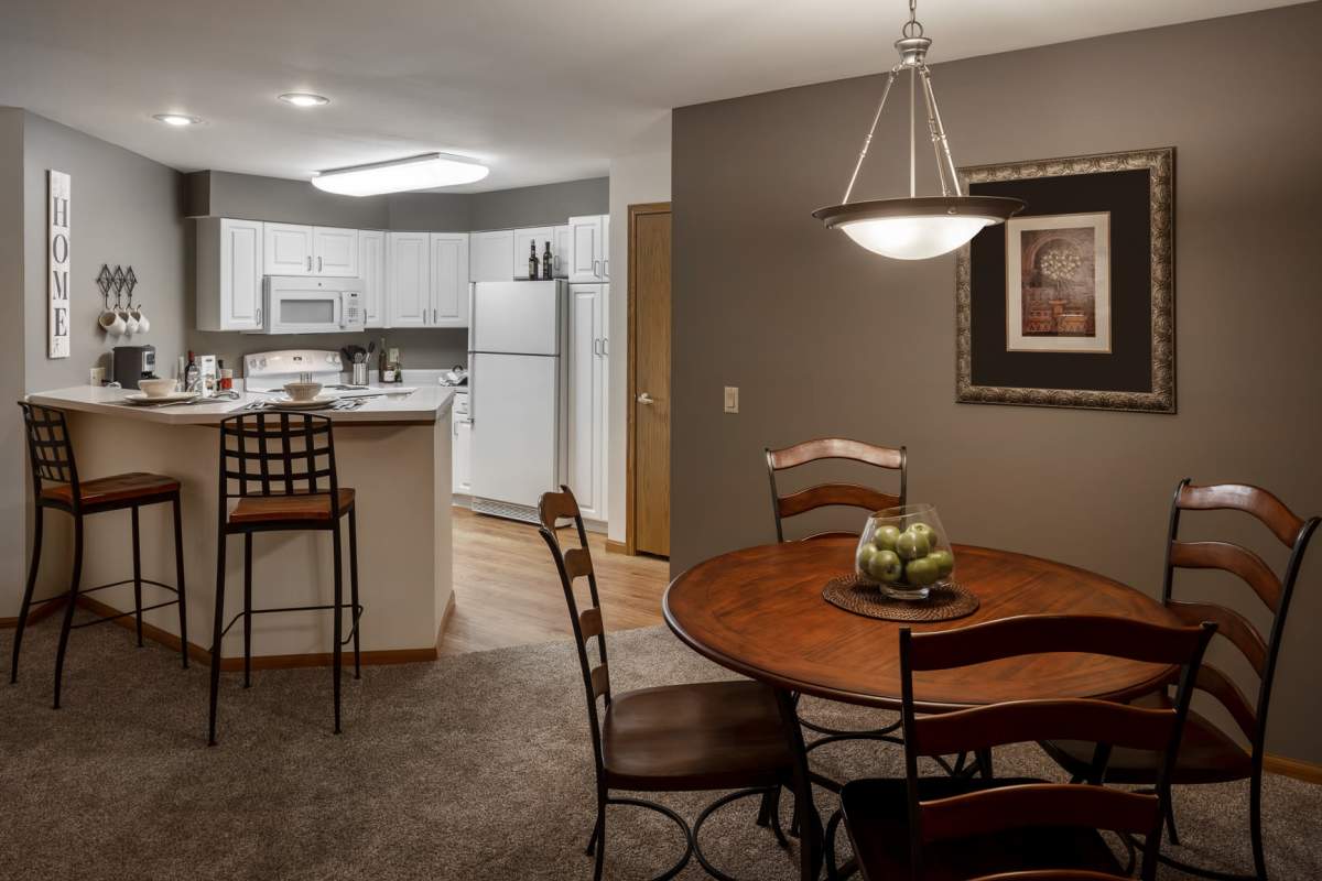 Dining table at Deer Creek in Middleton, Wisconsin