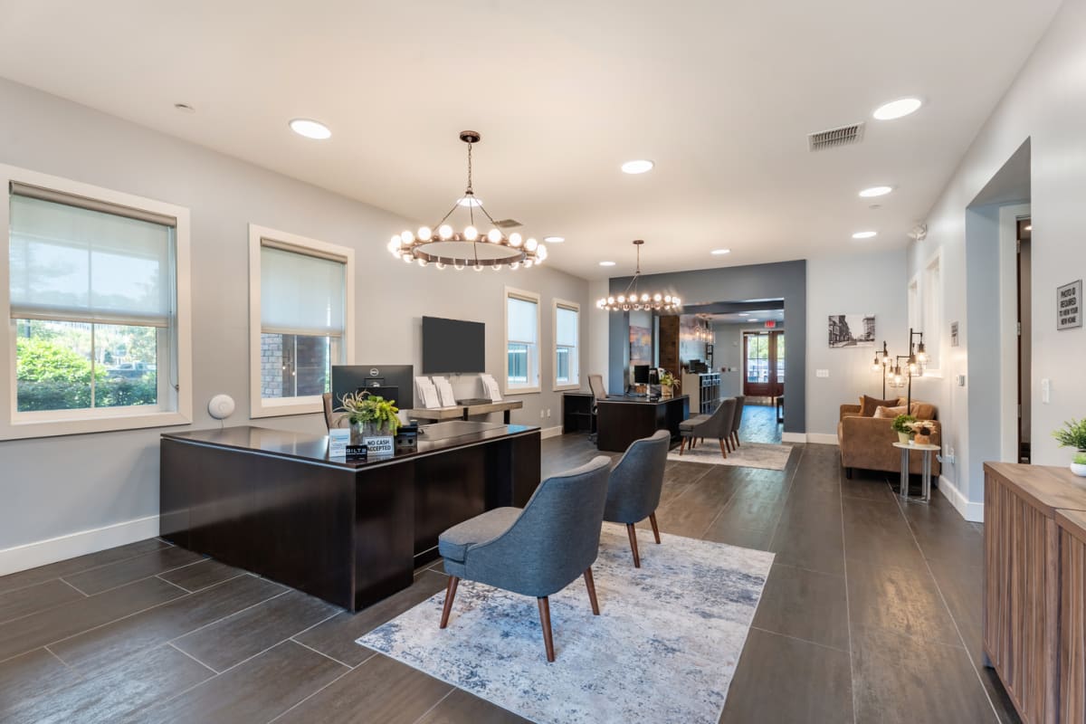 leasing office interior