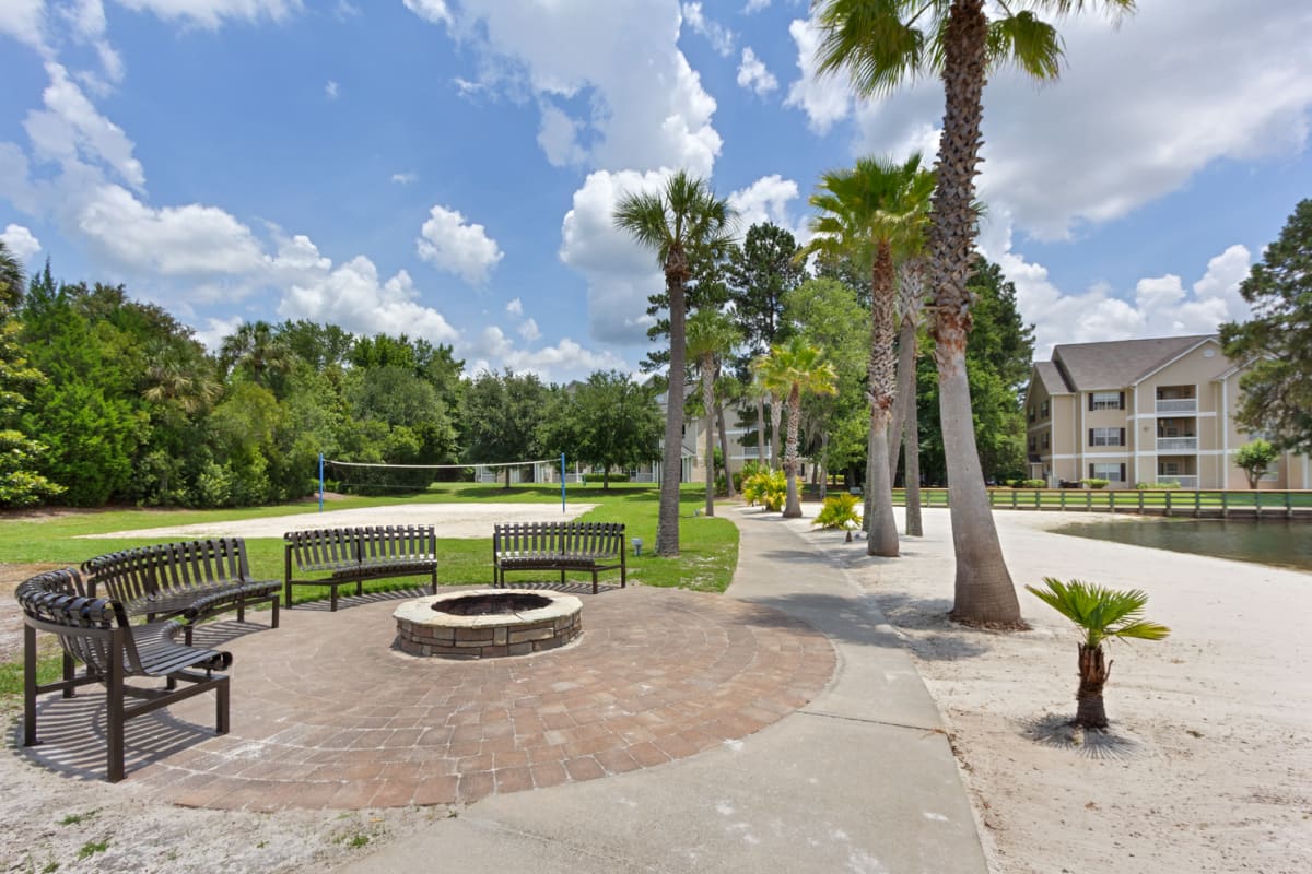 fite pit and benches