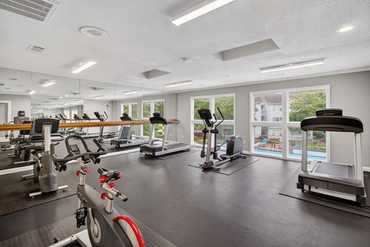 Fitness center at Trinity Lakes in Cordova, Tennessee