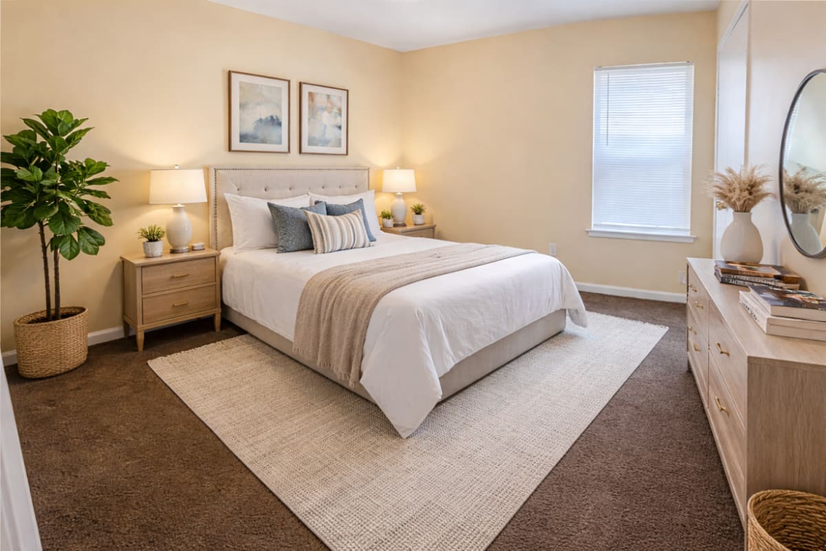 Beautiful bedroom at Walden Pointe in Griffin, Georgia