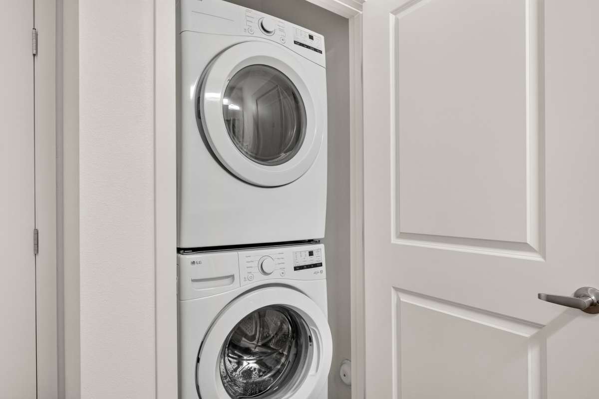In unit laundry at Academy Heights in Colorado Springs, Colorado